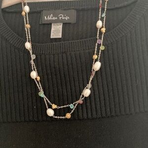 Brighton necklace with colored stones and pearls